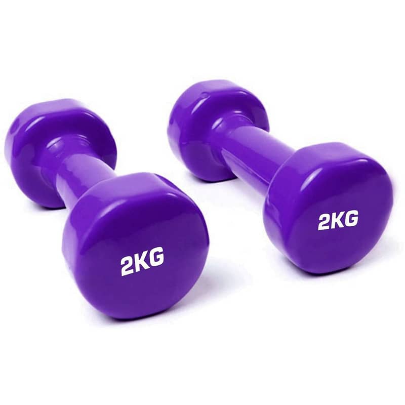 2KG vinyl dumbbells 0