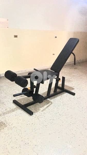 leg extension leg curl bench like new 0