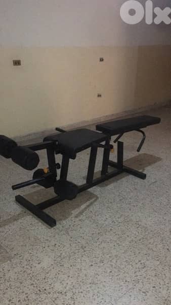 leg extension leg curl bench like new 2