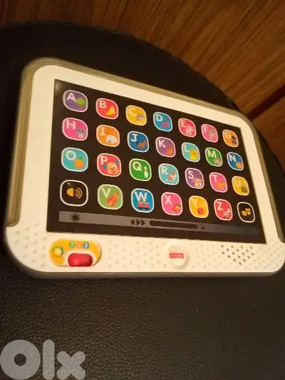 FISHER PRICE FRENCH ALPHABET LETTERS+ANIMALS NAMES+VOICES BOARD TOY=21