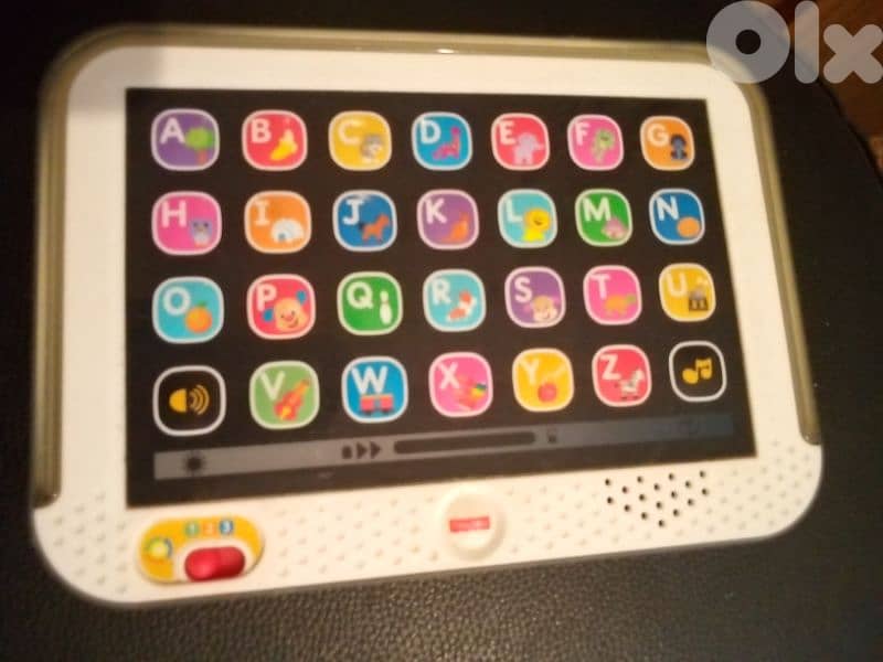 FISHER PRICE FRENCH ALPHABETIC LETTERS+ANIMALS NAMES +VOICES BOARD TOY 0