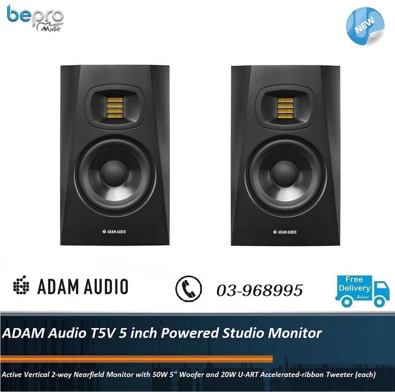 ADAM Audio T5V 5 inch Powered Studio Monitor 0