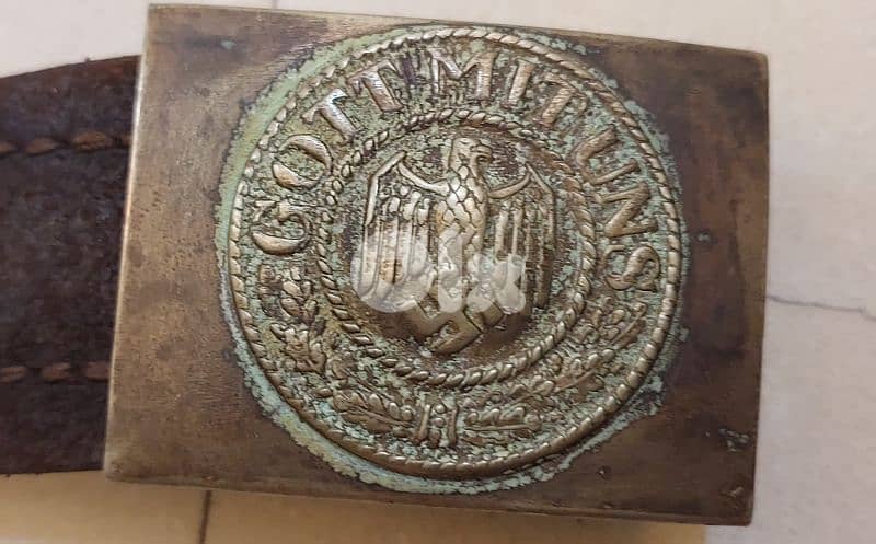 German Nazi  Army  leatherbelt WW II 0