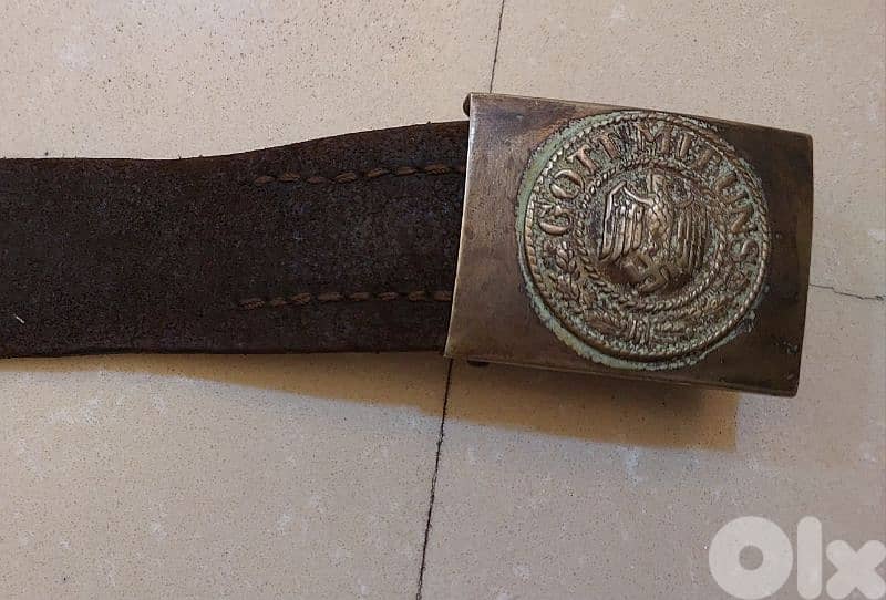 German Nazi  Army  leatherbelt WW II 1