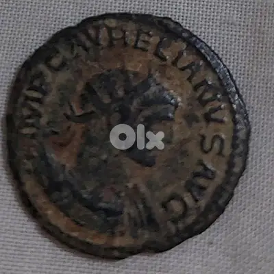 Ancient Roman bronze coin for Aurelian 270 AD