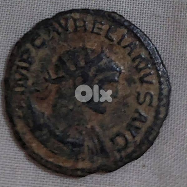 Ancient Roman bronze coin for Aurelian 270 AD 0