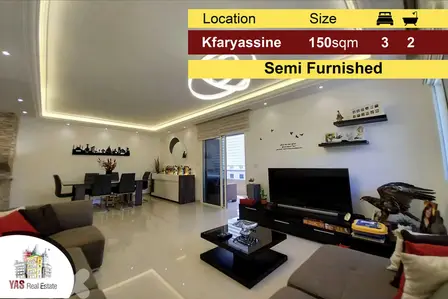 Kfaryassine 150m2 | Open View | Luxury | Semi Furnished | IV