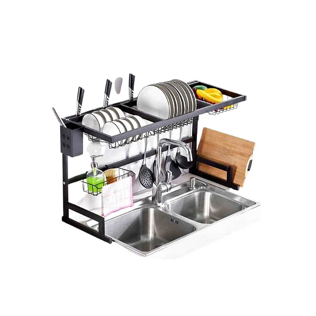 Dish Rack, Over the Sink Steel Kitchen Rack 85cm 0