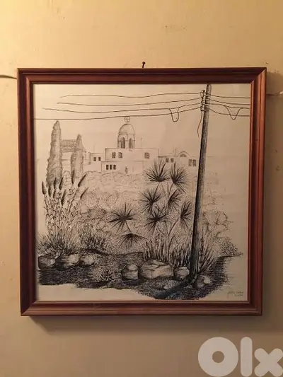Wall Decoration Painting  - Handmade  - لوحة رسم يد
