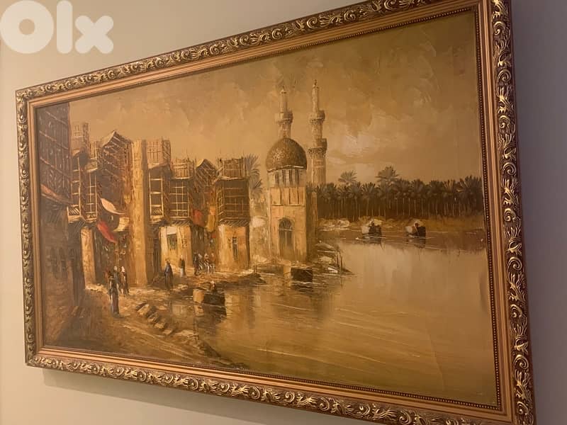 لوحة  زيتيّةراقية/ مستوردة مع إمضاء 1
