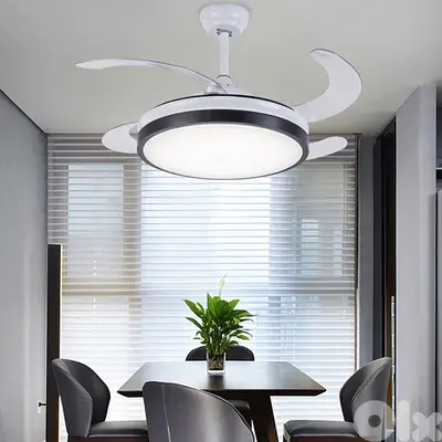 Wave Invisible Ceiling Lamp Fan