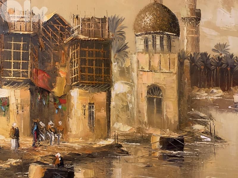 لوحة  زيتيّةراقية/ مستوردة مع إمضاء 3