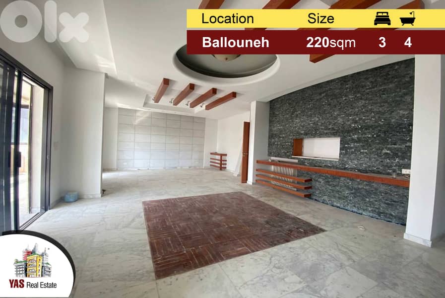 Ballouneh 220m2 | Ultra Prime Location | Renovated | View | 0