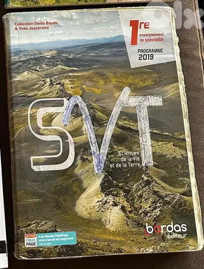 SVT 1ère BAC FRANÇAIS book (Bordas)