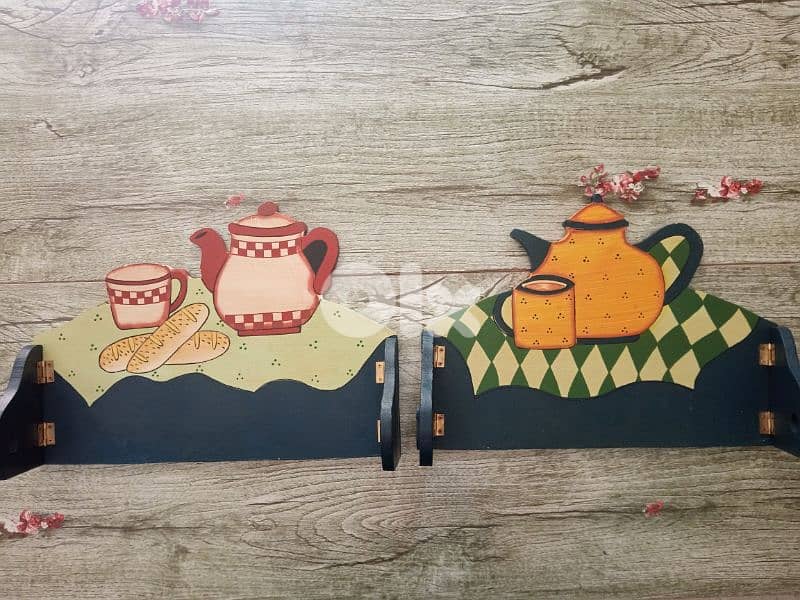 cute wood kitchen towel hanger 1