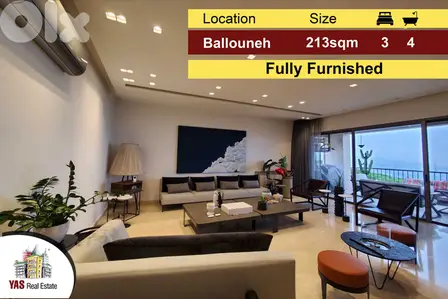 Ballouneh 213m2 | High-End | Sea View | Prime Location |TO