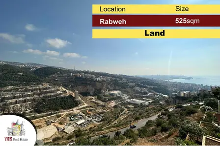 Rabweh 525m2 | Land | 30 / 90 | Prime Location | Killer View |MJ