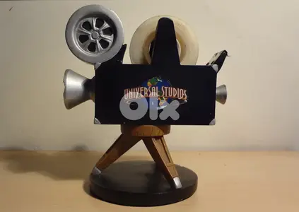 Universal studios decorative wooden scotch tape dispenser camera figur
