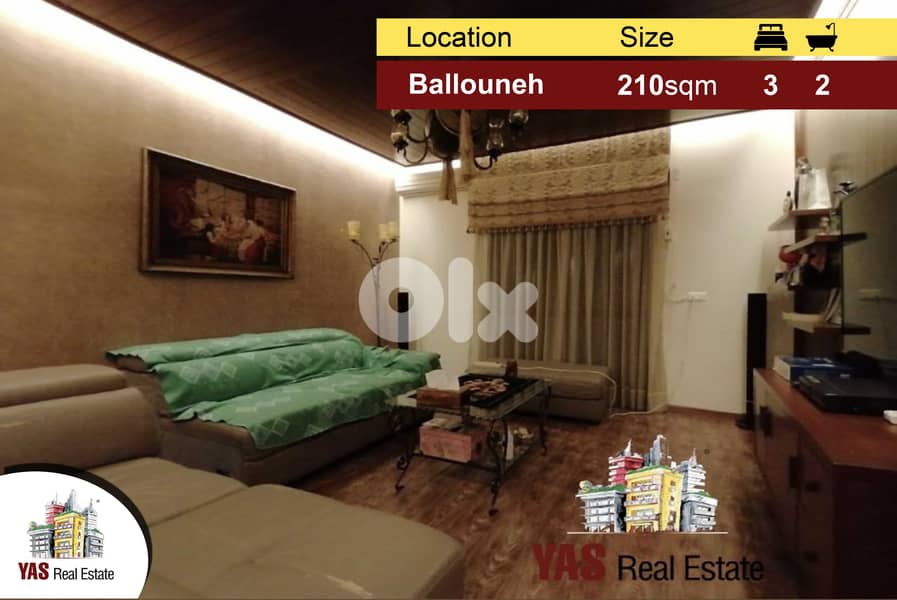 Ballouneh 210m2 | Excellent Condition | Open View | Calm Area | 0