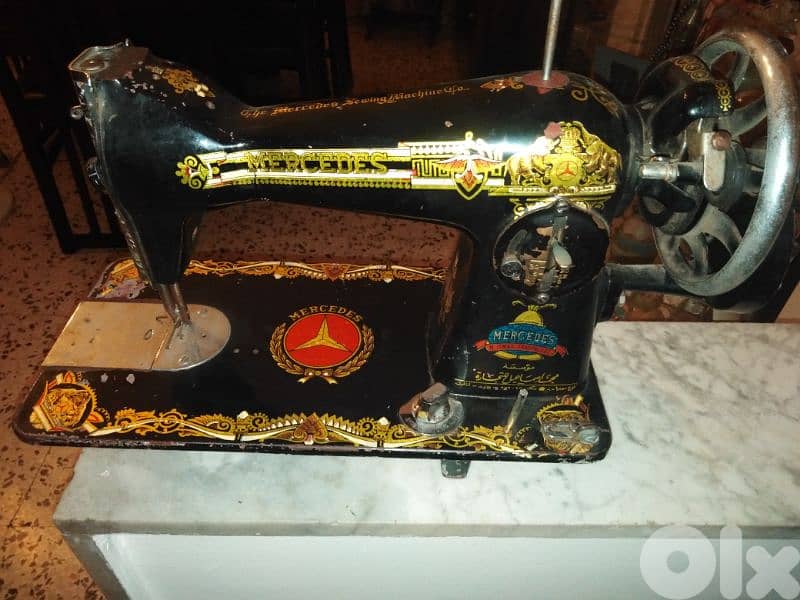 Mercedes antique sewing machine original 0