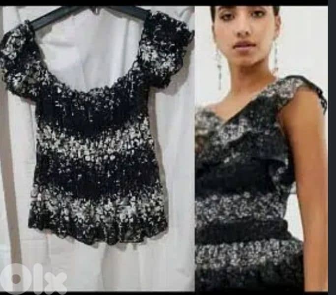 top made in turkey black and white S to xxL 0