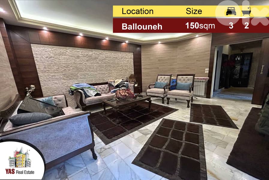 Ballouneh 150m2+110m2 Garden | Luxury | Furnished | EL 0