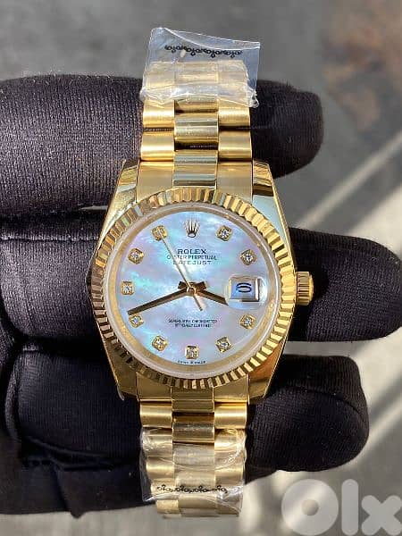 Rolex Datejust 36mm Gold mother of pearl 0