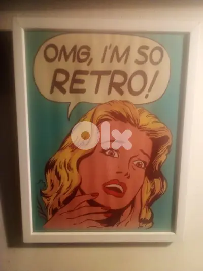 OMG i m so retro picture and frame 29*23 cm