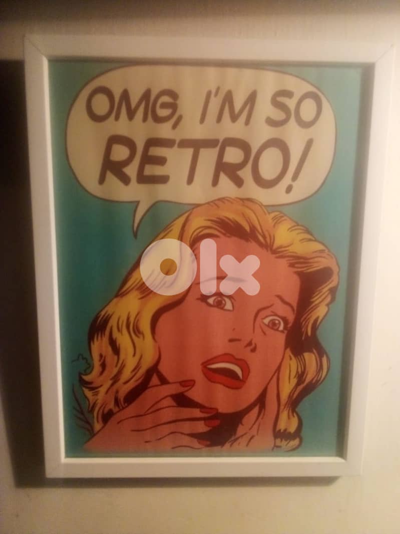OMG i m so retro picture and frame 29*23 cm 0