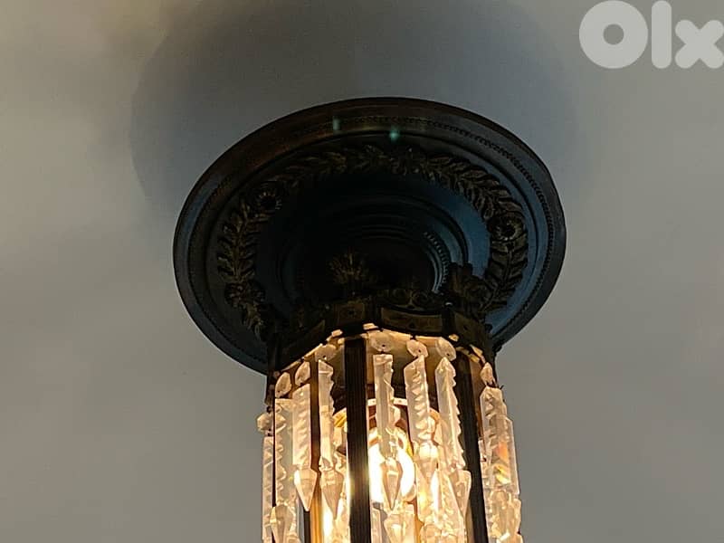 chandelier antique 19th century bronze 2