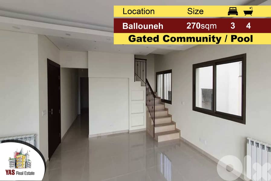 Ballouneh 270m2 | Duplex | New | Upgraded | Sea View | 0