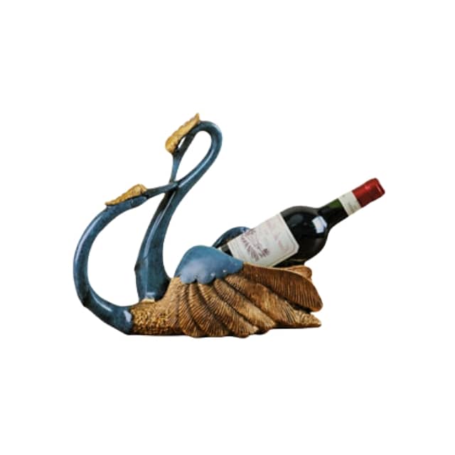 Swan Wine Bottle Holder — Sculptural Table Display 0