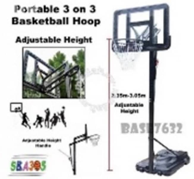 Adjustable hoop basketball 3.05 cm 3