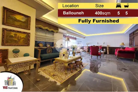 Ballouneh 400m2 | Fully Furnished | Designer’s Signature |