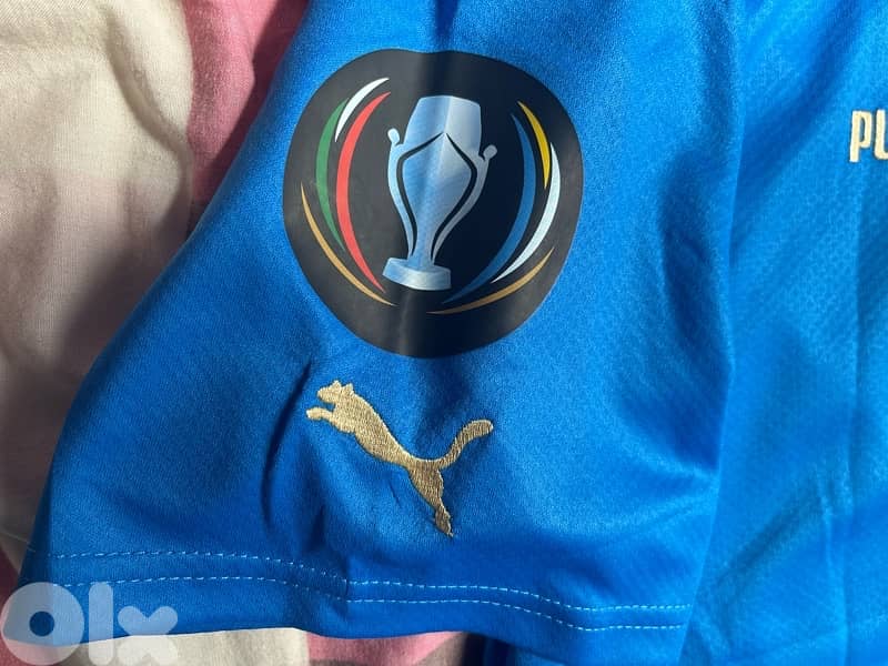 italia finalissima  barella super copa puma shirt 2022 with argentina 7