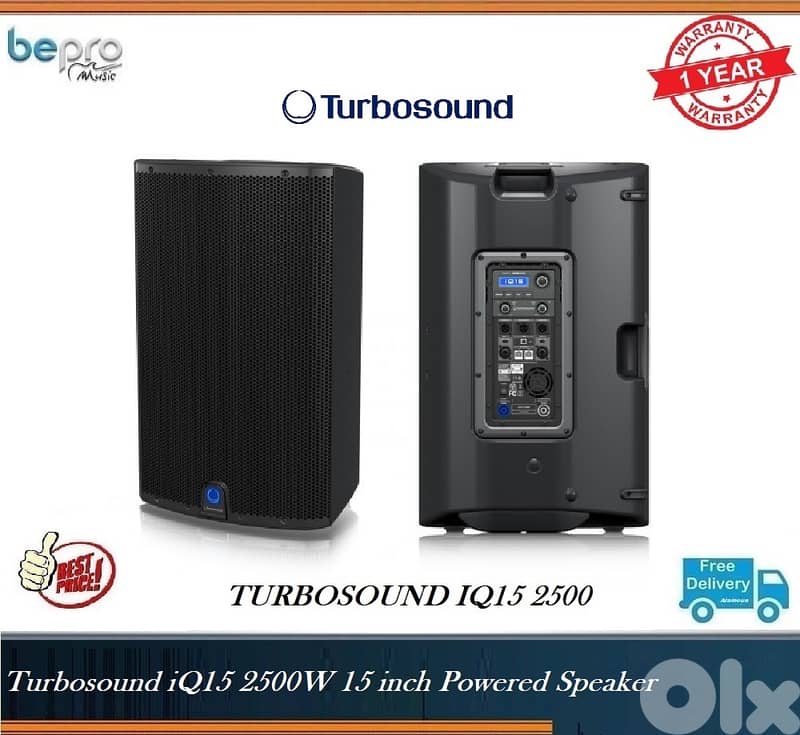 Turbosound iQ15 2500W 15 inch Powered Speaker with DSP Processing 0
