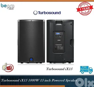 Turbosound iX15 1000W 15 inch Powered Speaker with Klark Teknik DSP