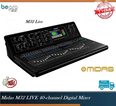 Midas M32 LIVE 40-channel Digital Mixer with 32 Midas Preamps