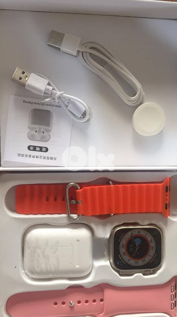 smart watch i 8 ultra BIG 2.0 + earphones 0