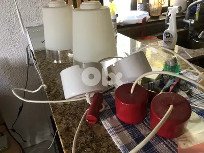 hanging lamps from glass 2pices