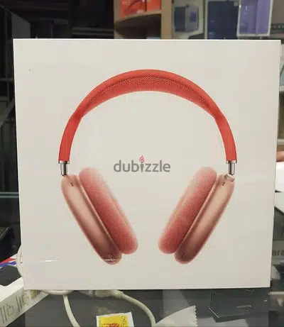 Airpods Max pink with red handband