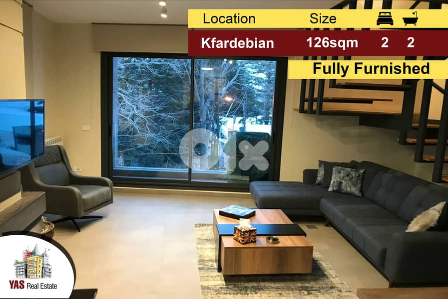 Kfardebian / Mzar 126m2 | Chalet | Duplex | View | Furnished | DA/PA | 0