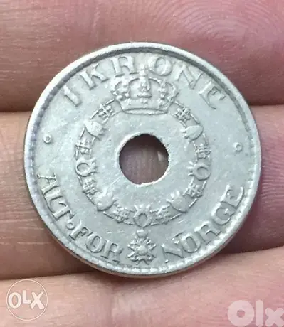 عملة ١ كراون نروجي اصدار سنة ١٩٤٥