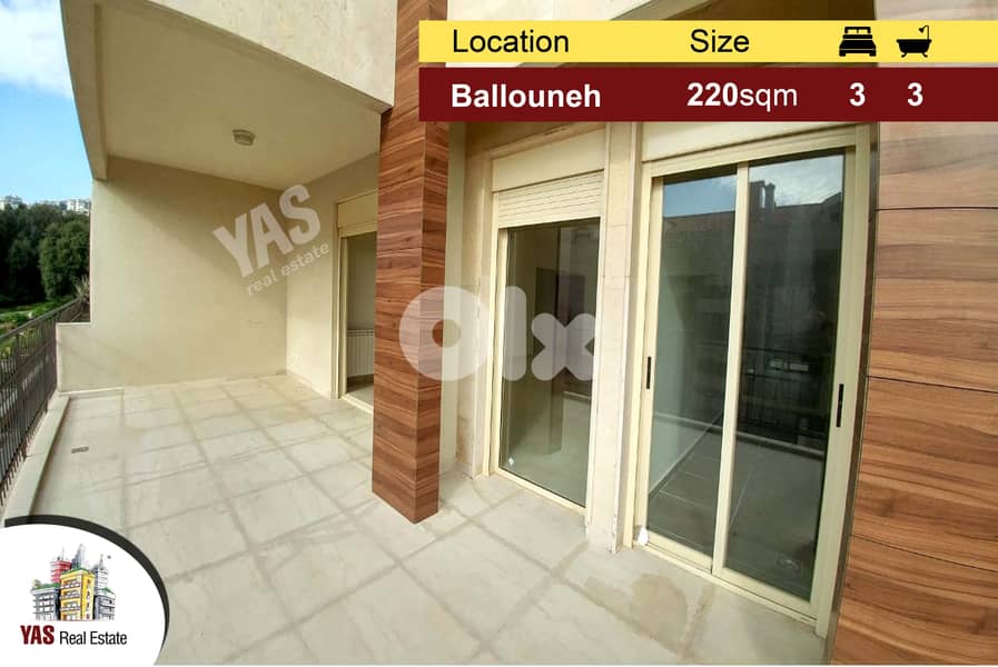 Ballouneh 220m2 | 25m2 Terrace | High-end | Super Catch | Sea view | 0