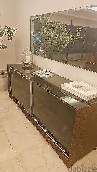 Wood table with 8 chairs 1200$ and buffet 800$