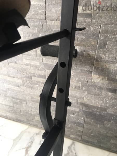 bench adjustable with rack and legs like new 4