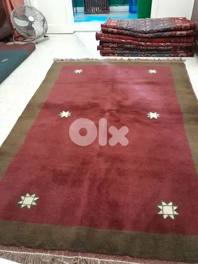 مجموعه من السجاد العجمي كوشان الوان نباتية صوف شغل يدوي القياس من