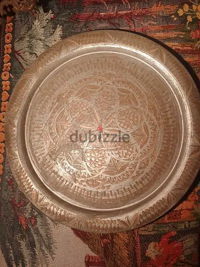 صينية قديمة نحاس أحمر
