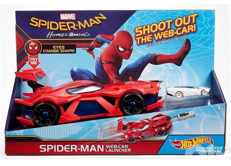 Hot Wheels Marvel Spider-Man Web-Car Launcher 0